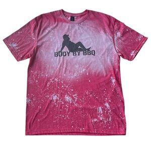 BODY BY BARBECUE MENS GILDAN RED SHORT SLEECE TSHIRT SIZE LARGE